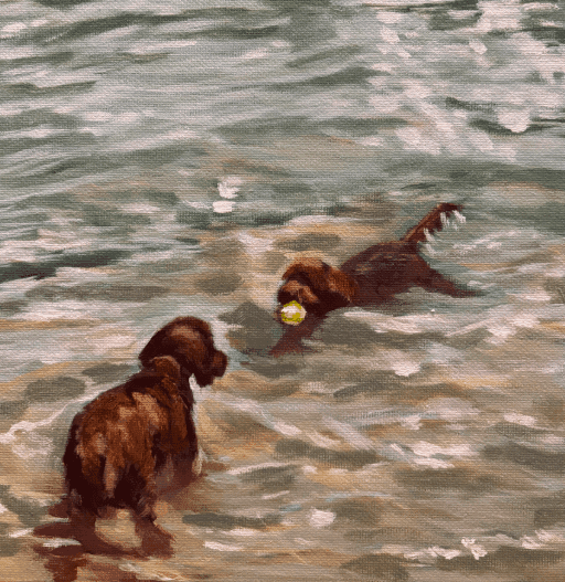 Swimming in Provence by Helen Sutton — Acrylic on canvas